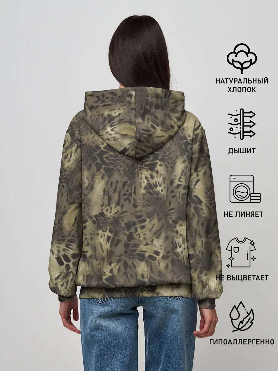 Женское худи / Камуфляж Prym1 Woodlands Camo