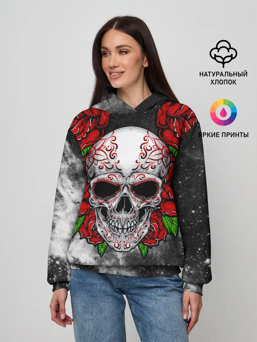 Женское худи / Skull and Roses