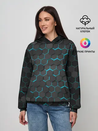 Женское худи / Turquoise Octagon
