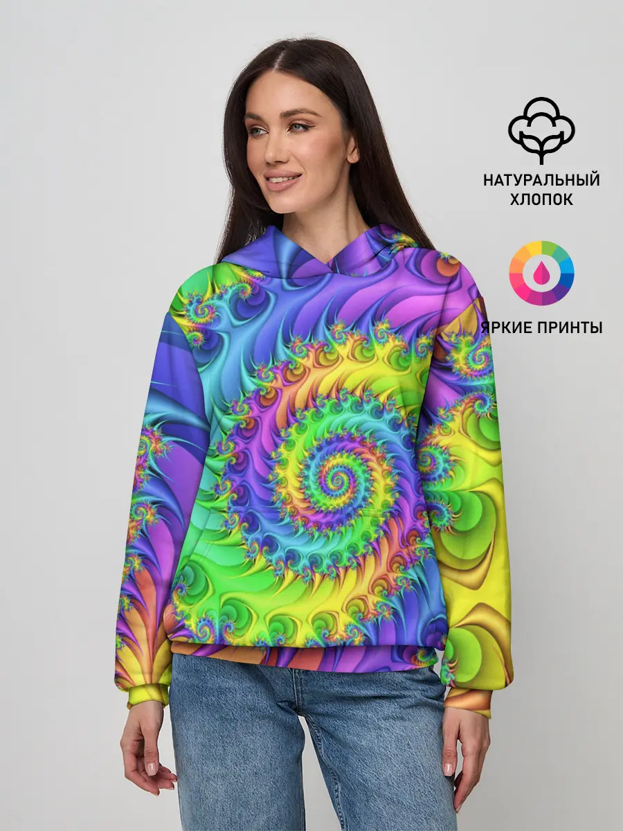 Женское худи / ФРАКТАЛЬНЫЙ АБСТРАКТ