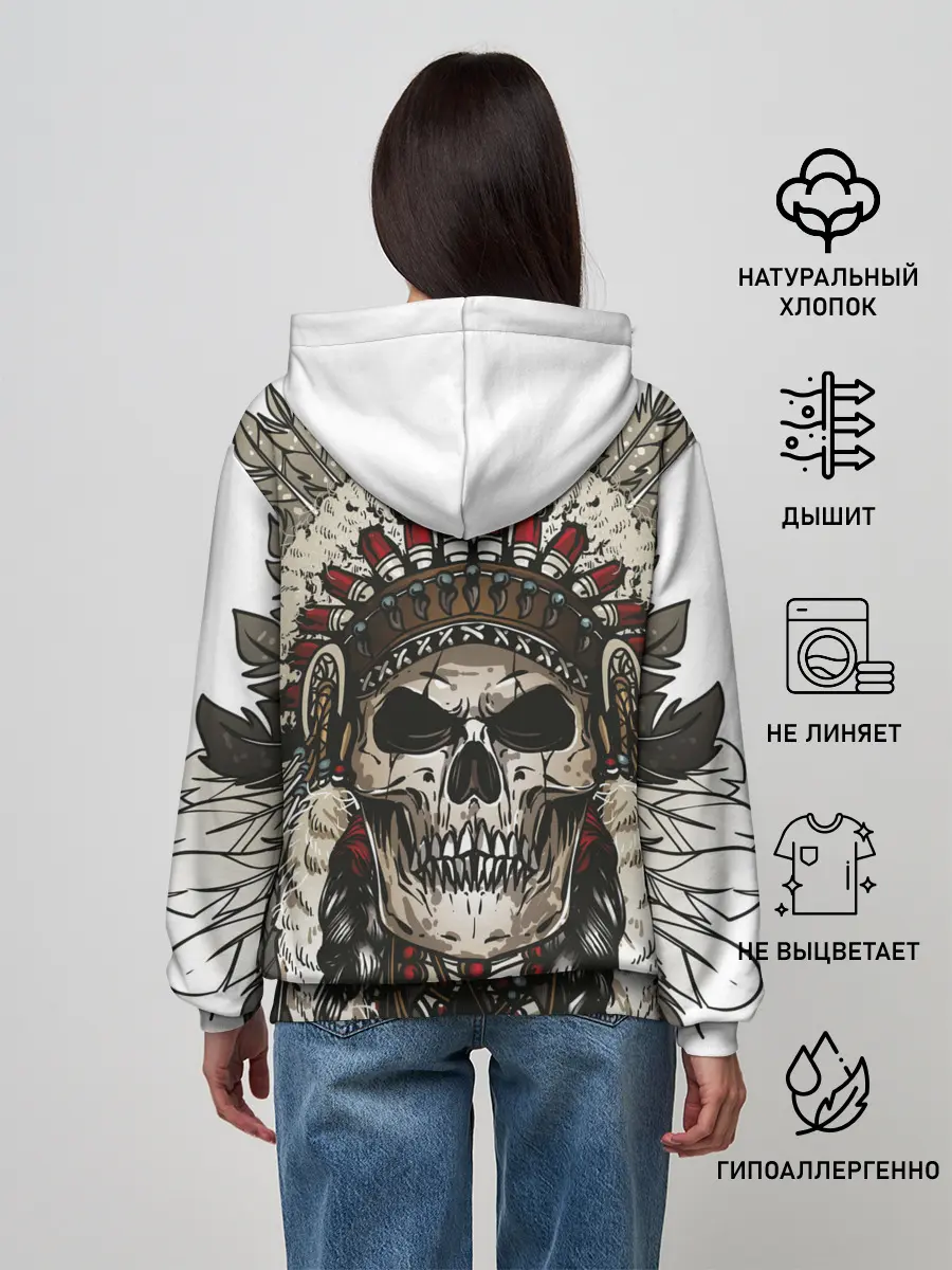 Женское худи / Leader of indian skeletons
