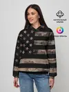 Женское худи / American Flag Camo
