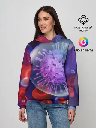 Женское худи / Лейкоциты и клетка