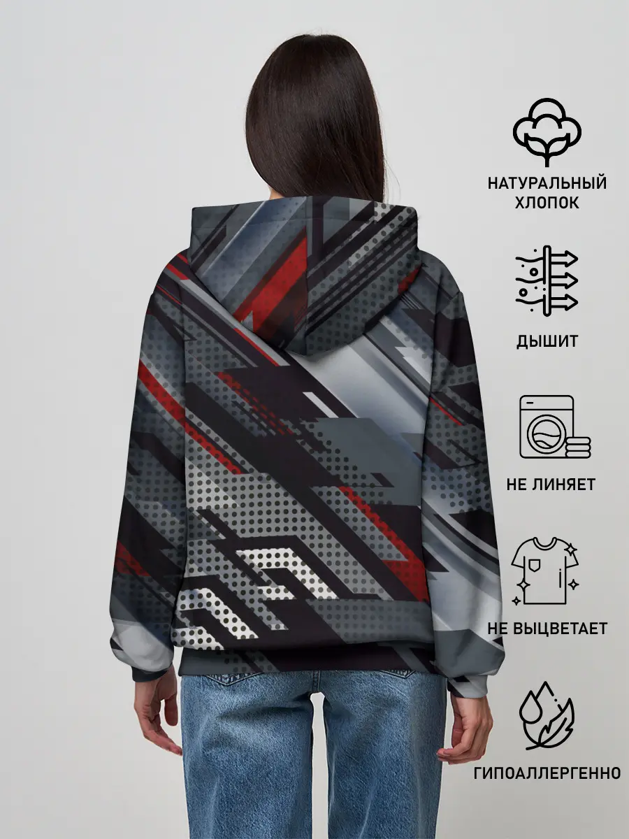 Женское худи / Металлическая текстура