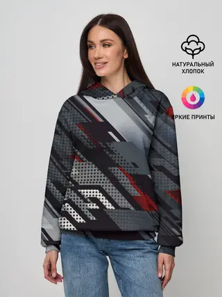 Женское худи / Металлическая текстура