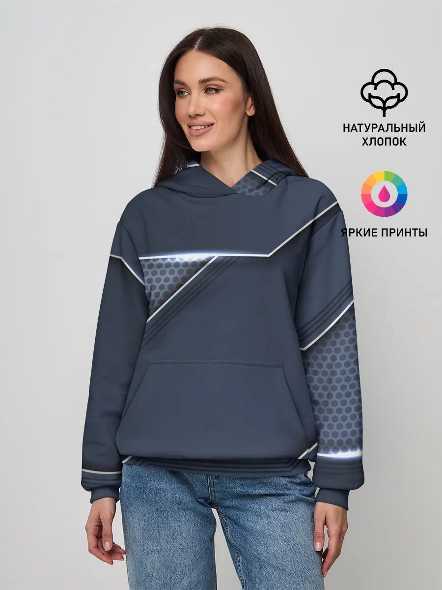 Женское худи / Металлическая 3D основа