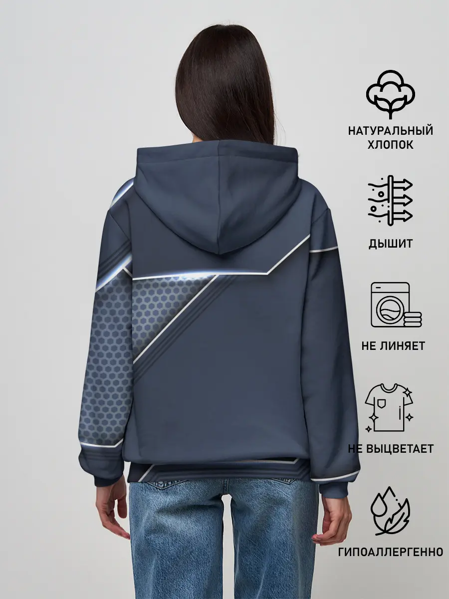 Женское худи / Металлическая 3D основа