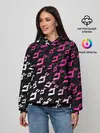 Женское худи / Розовобелый паттерн джоджо