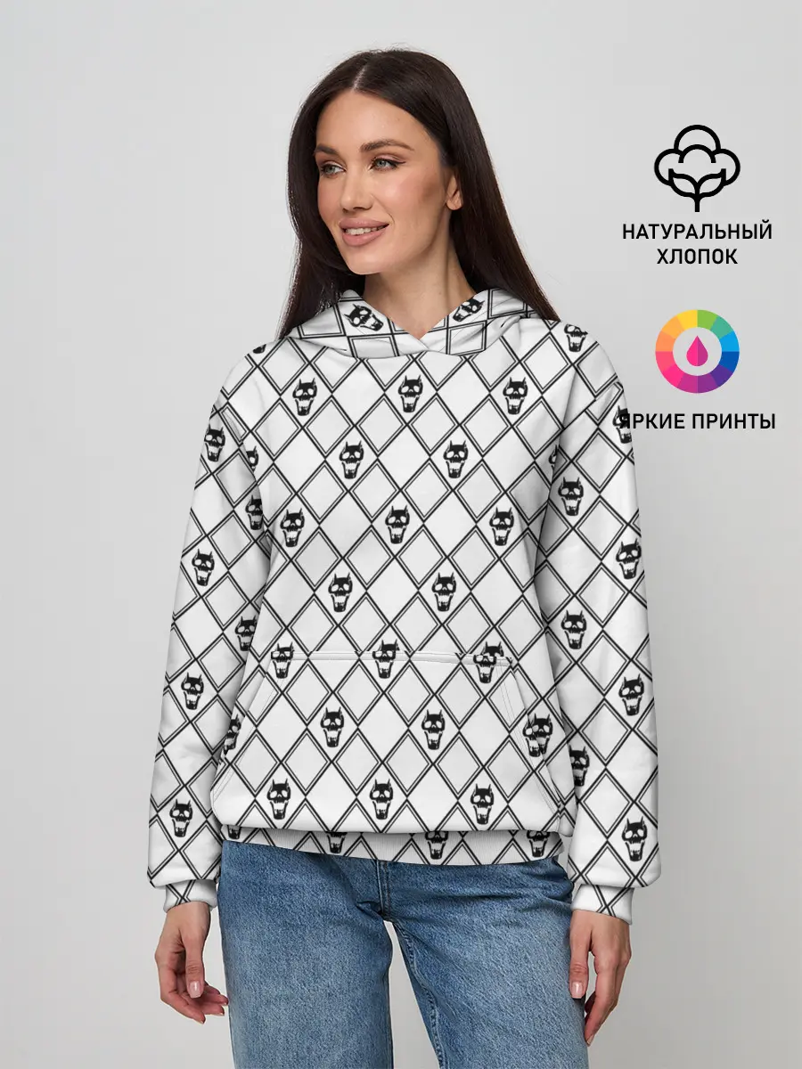 Женское худи / KILLER QUEEN белый паттерн