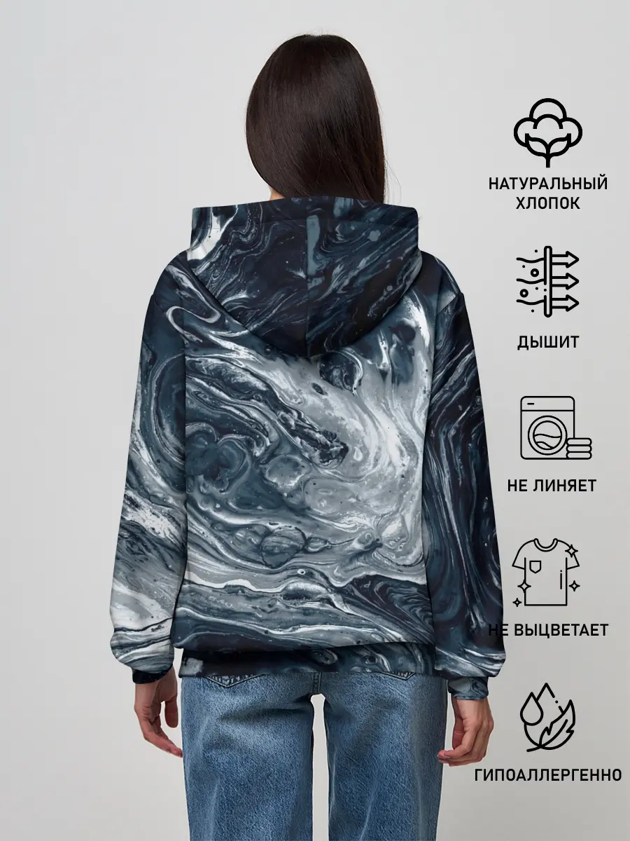 Женское худи / Темные холодные краски