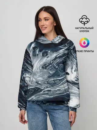 Женское худи / Темные холодные краски