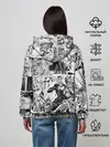 Женское худи / Чернобелый комикс джоджо