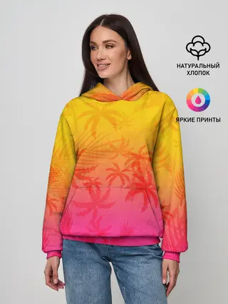 Женское худи / РЕТРО ПАЛЬМЫ