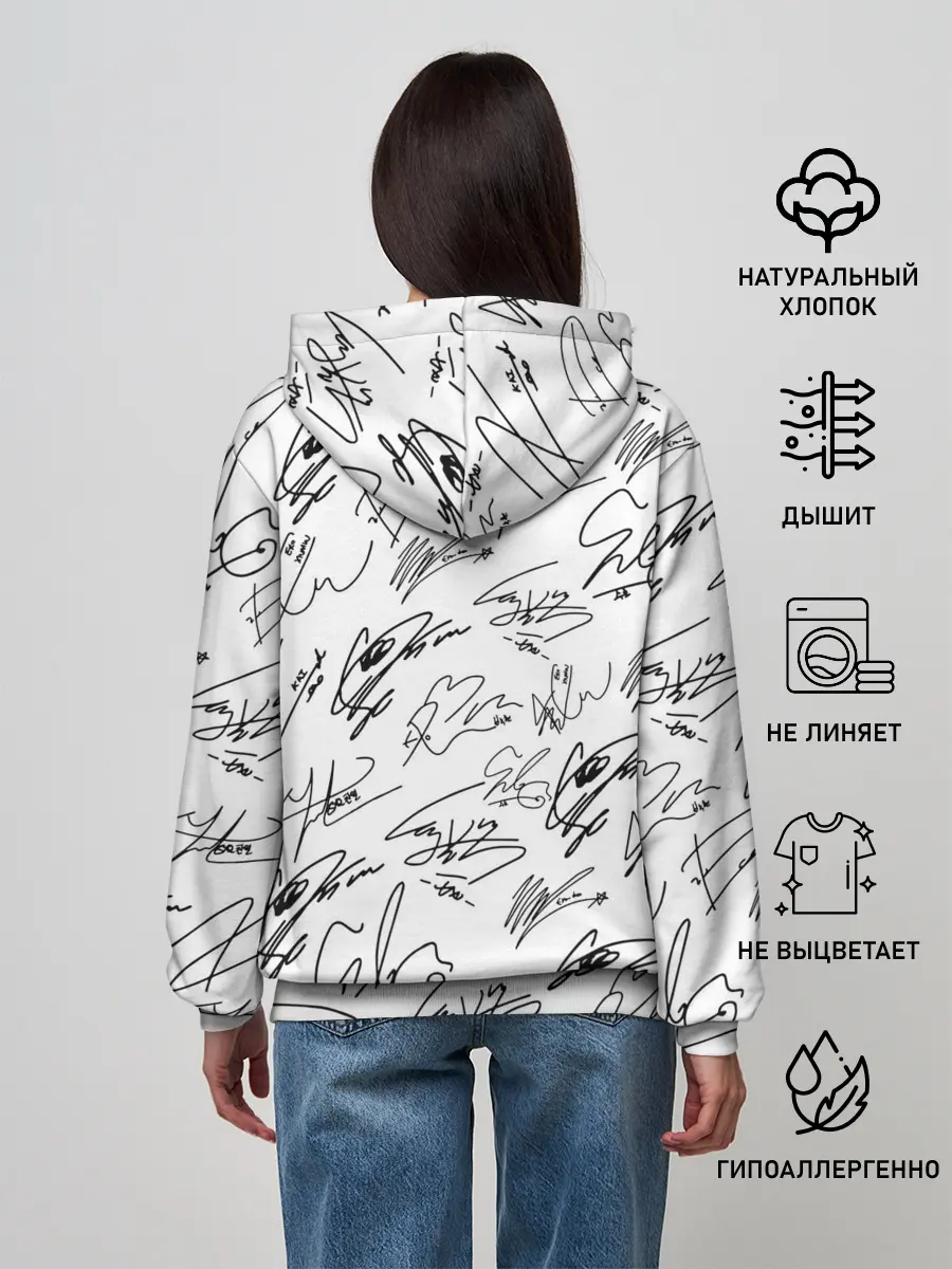 Женское худи / EXO BAND АВТОГРАФЫ