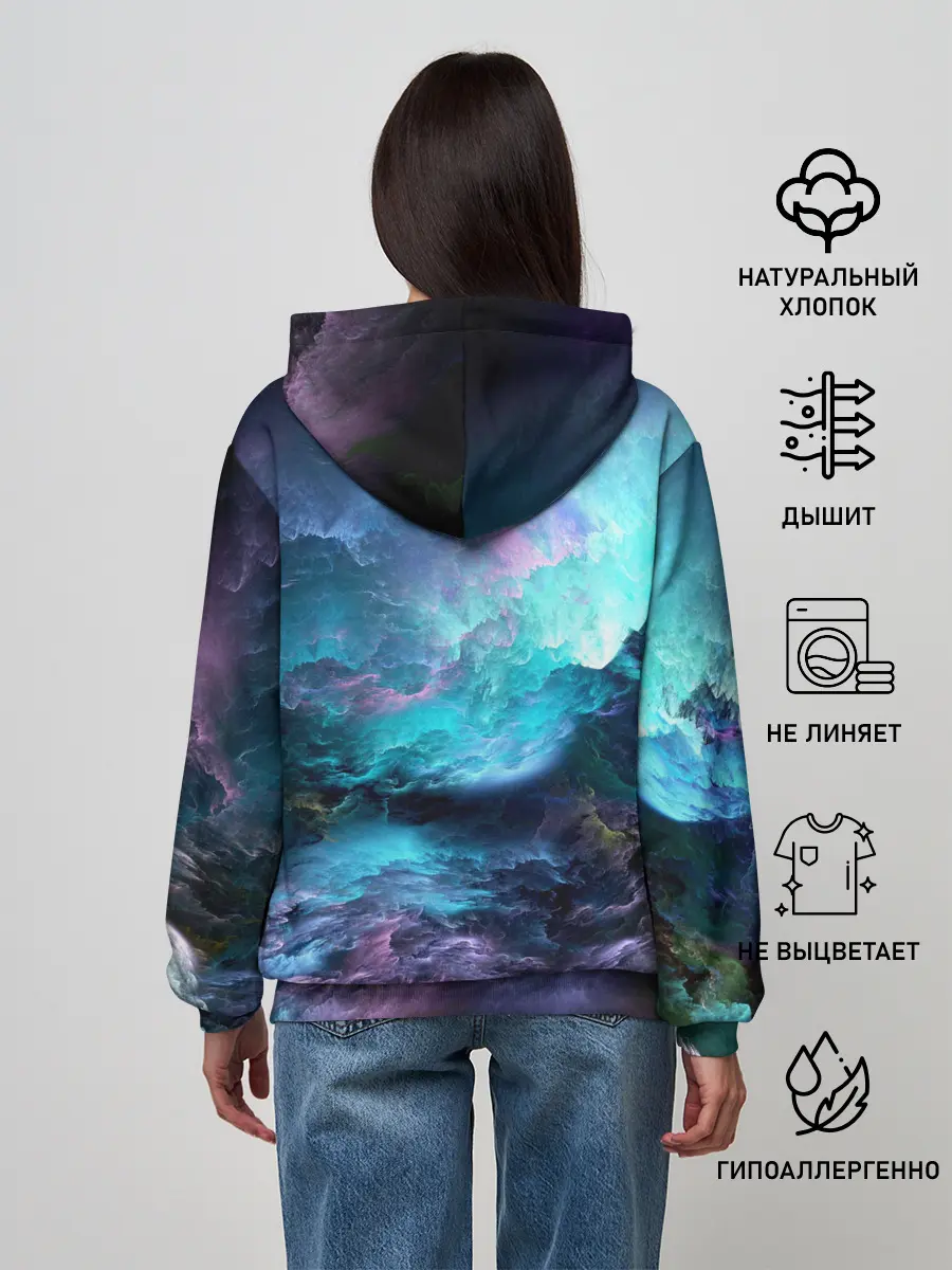 Женское худи / ФРАКТАЛЬНЫЙ КОСМОС | SPACE