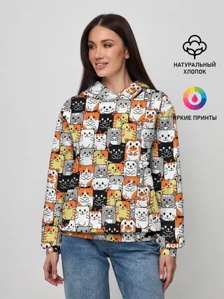 Женское худи / Котики