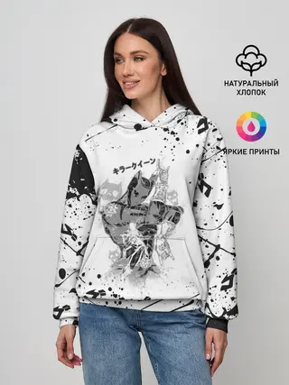 Женское худи / KILLER QUEEN черные брызги