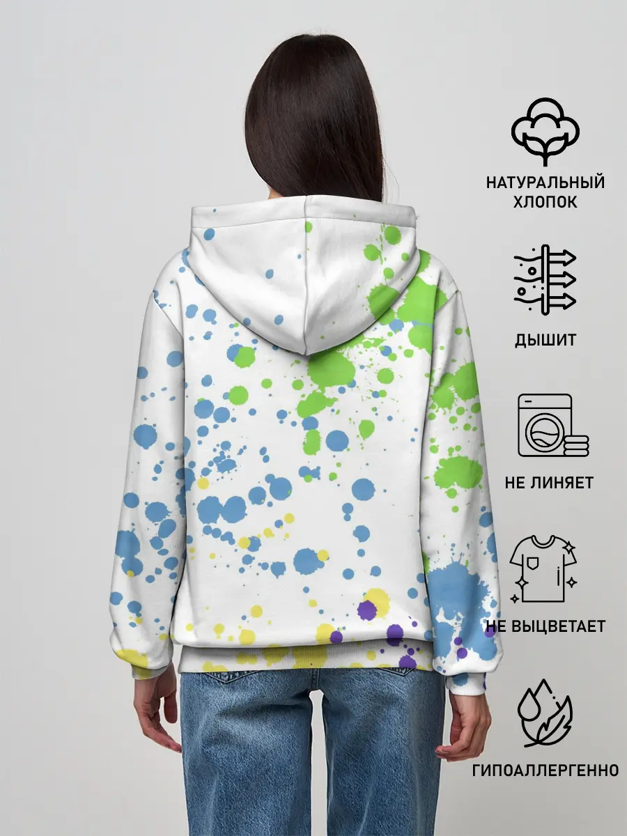 Женское худи / Jojo зеленые пятна