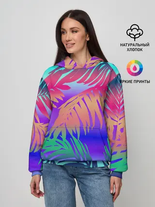 Женское худи / НЕОНОВЫЕ ПАЛЬМЫ