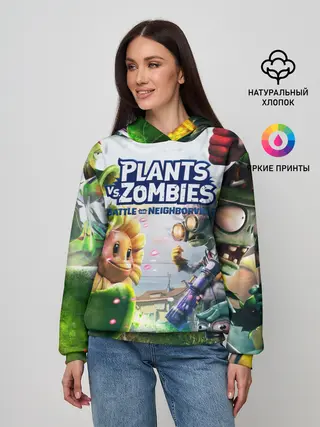 Женское худи / Plants vs Zombies.