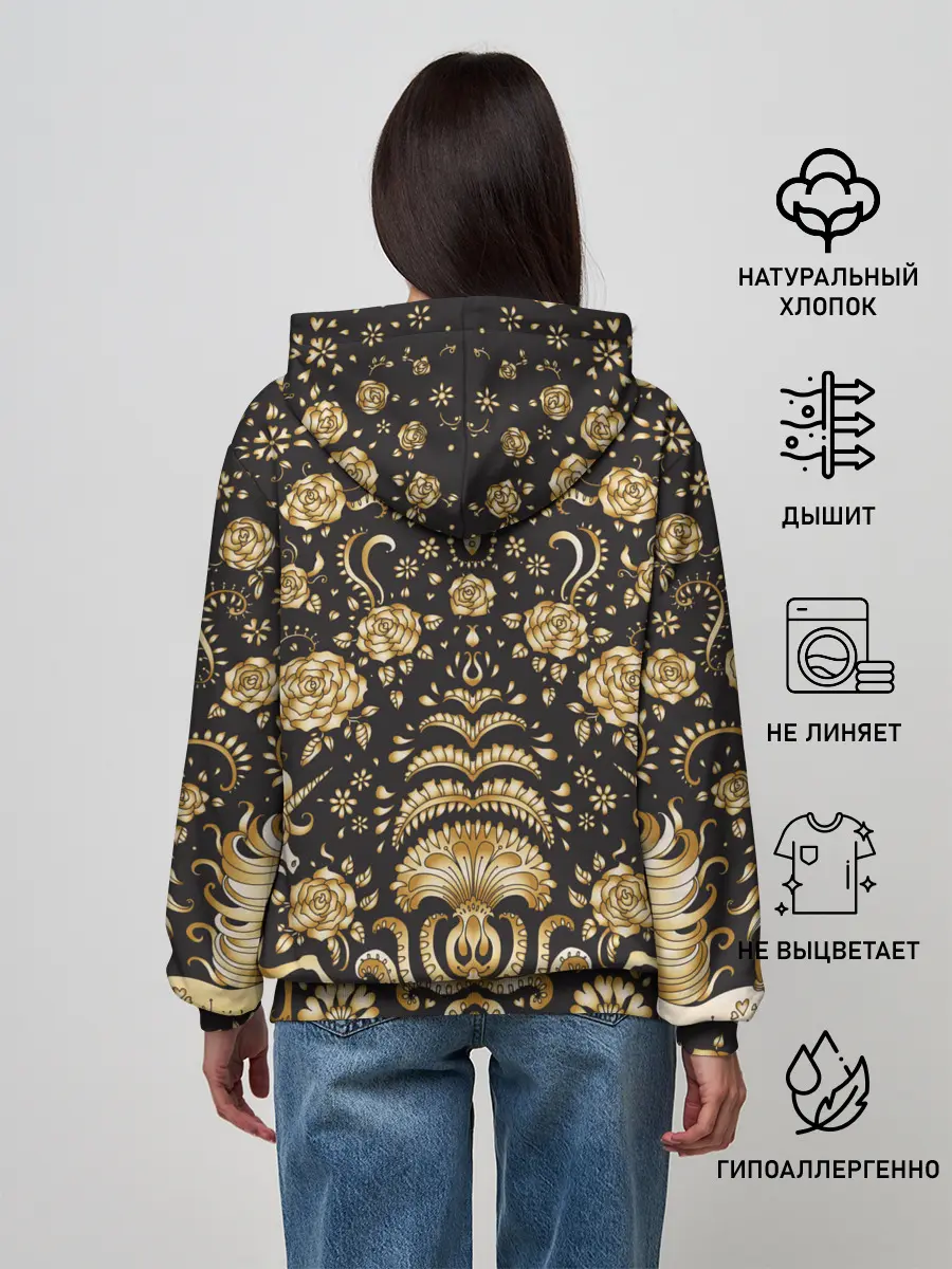 Женское худи / Gold & Black