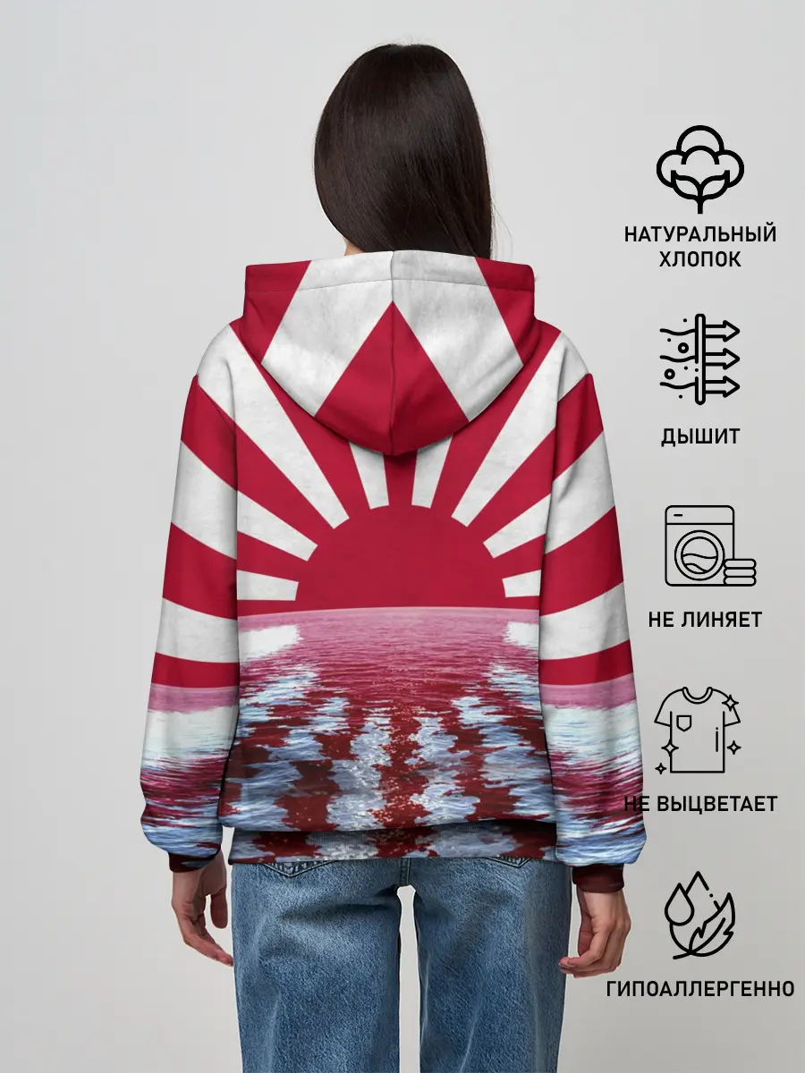 Женское худи / Флаг Восходящего Солнца