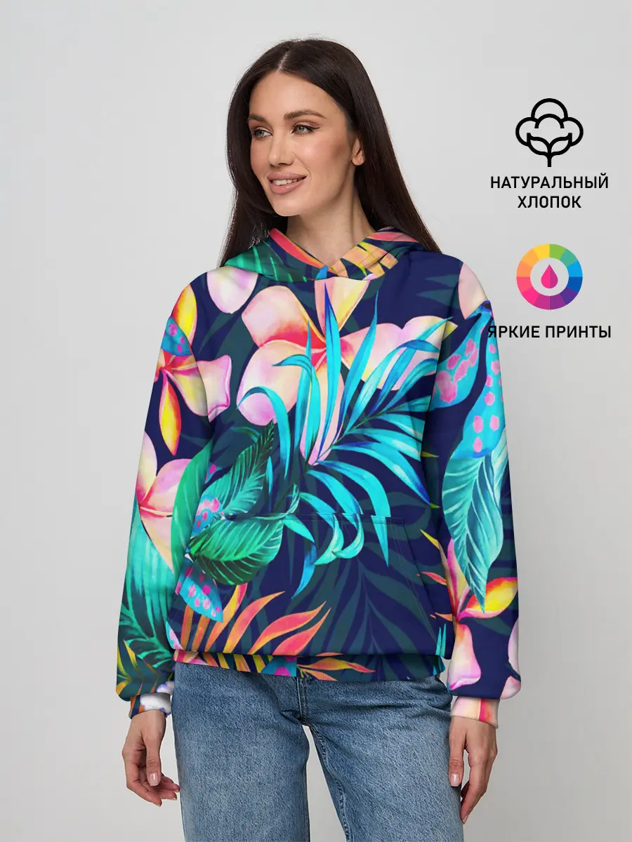 Женское худи / TROPIC FLOWER