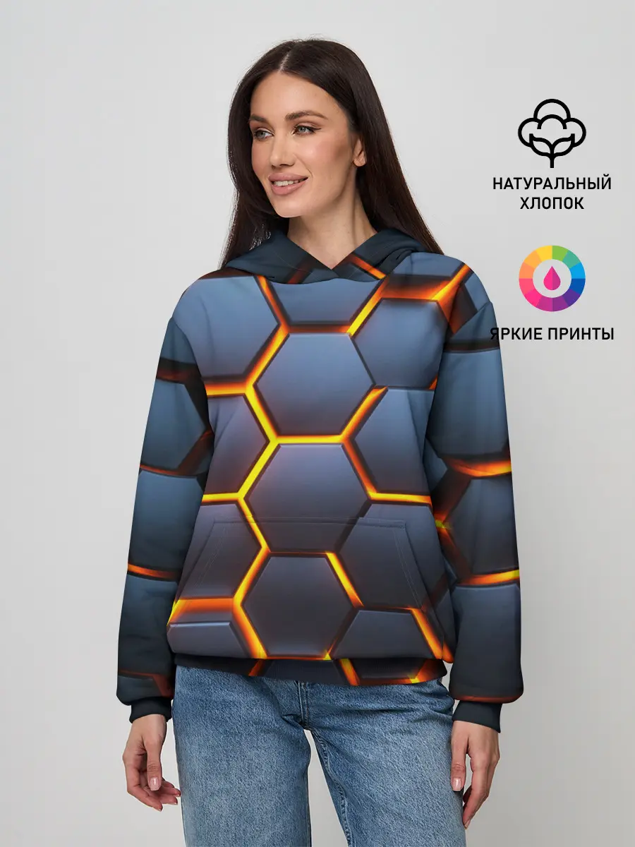 Женское худи / 3D БРОНЬ