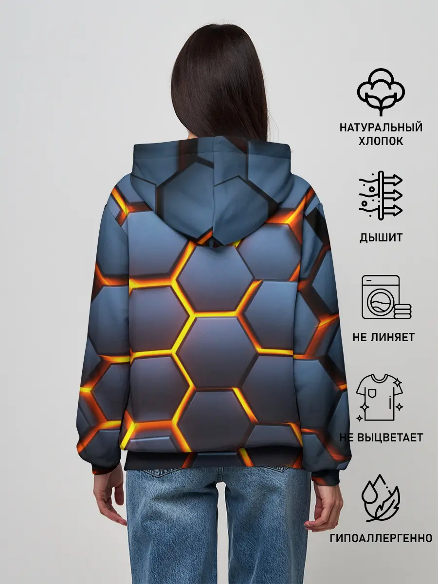 Женское худи / 3D БРОНЬ