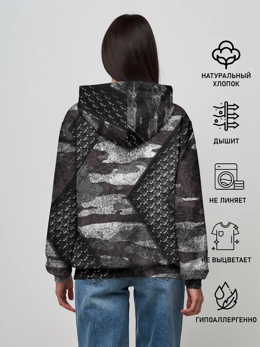 Женское худи / Камуфляжная 3D броня