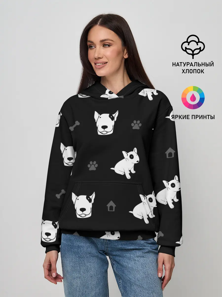 Женское худи / Английский бультерьер