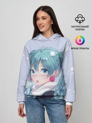 Женское худи / Hatsune Miku. Winter