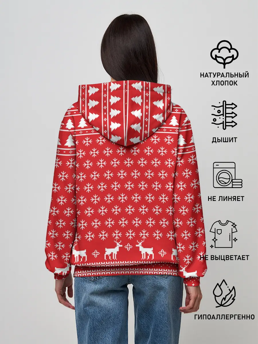 Женское худи / СВИТЕР С ОЛЕНЯМИ