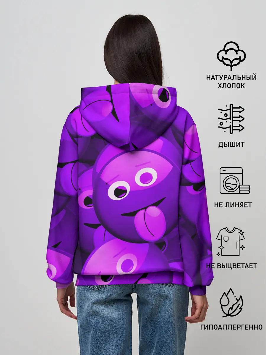 Женское худи / НЕОНОВЫЕ СМАЙЛЫ