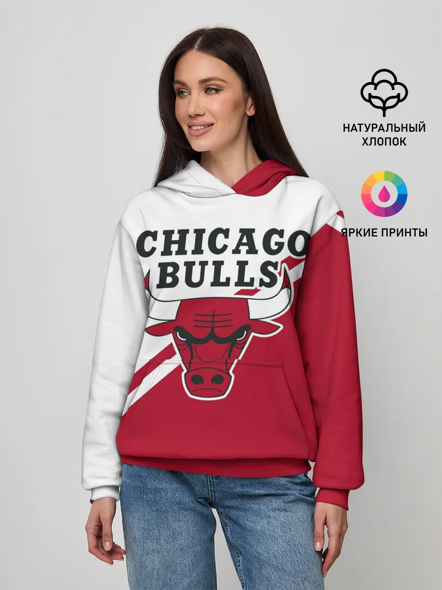 Женское худи / Chicago Bulls Red-White