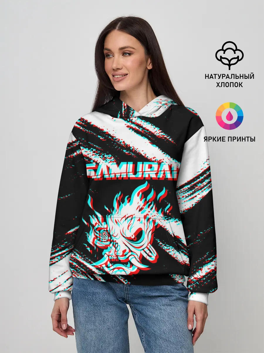 Женское худи / Samurai | Glitch.