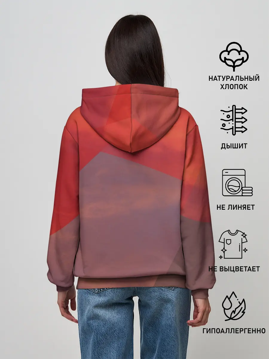 Женское худи / Misato Katsuragi на красном