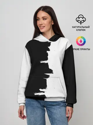 Женское худи / Черным по белому