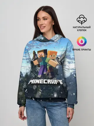 Женское худи / Minecraft / Майнкрафт