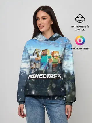 Женское худи / Minecraft / Майнкрафт