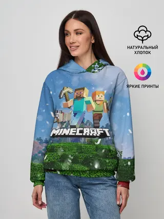 Женское худи / Minecraft / Майнкрафт