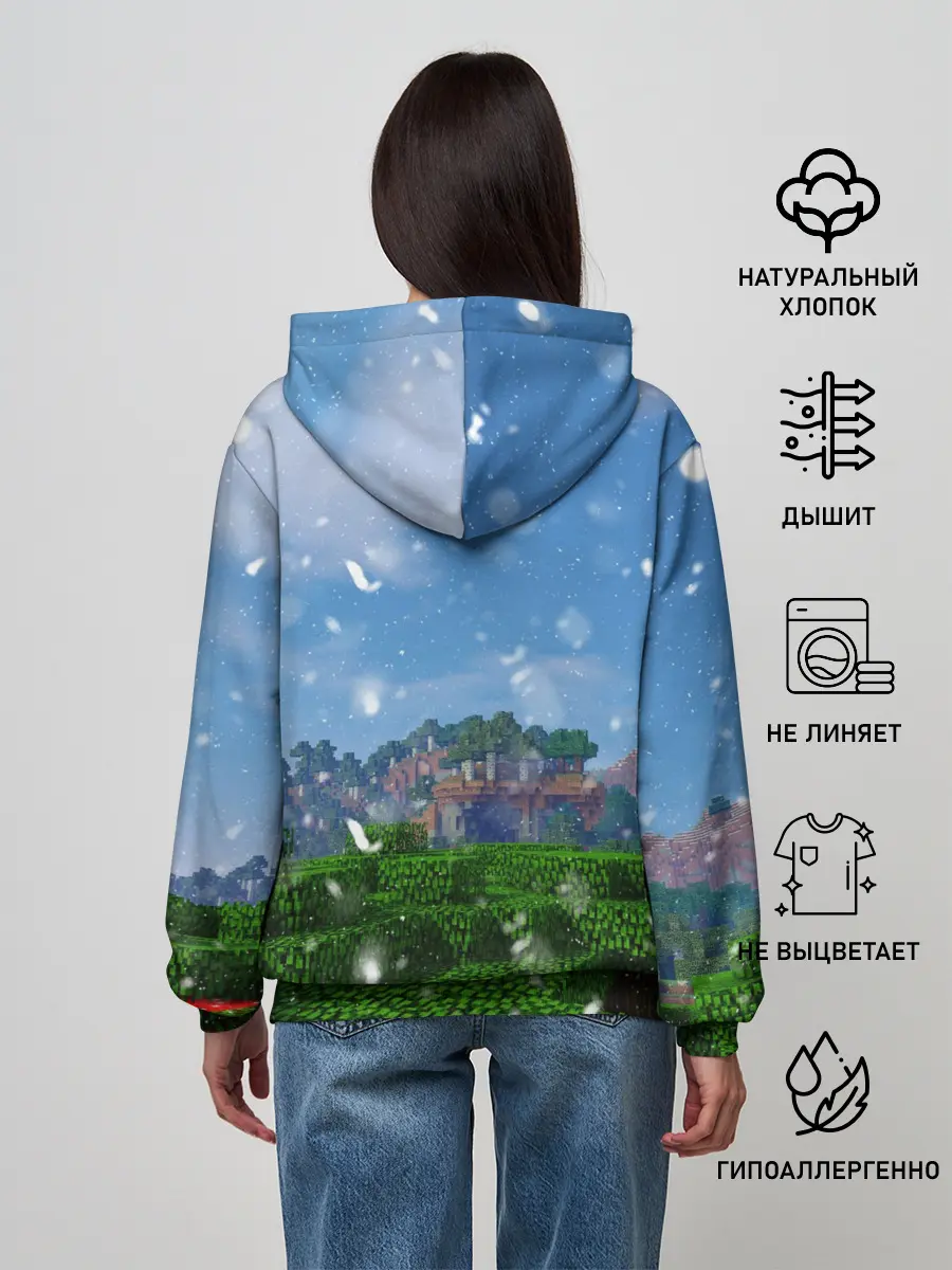 Женское худи / Minecraft / Майнкрафт