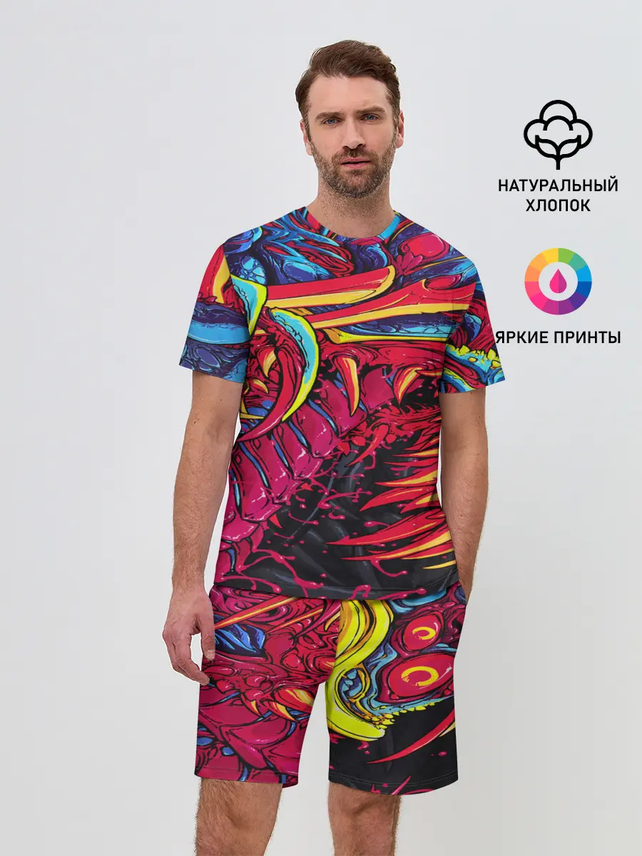 Мужской костюм с шортами / CS GO hyper beast skin