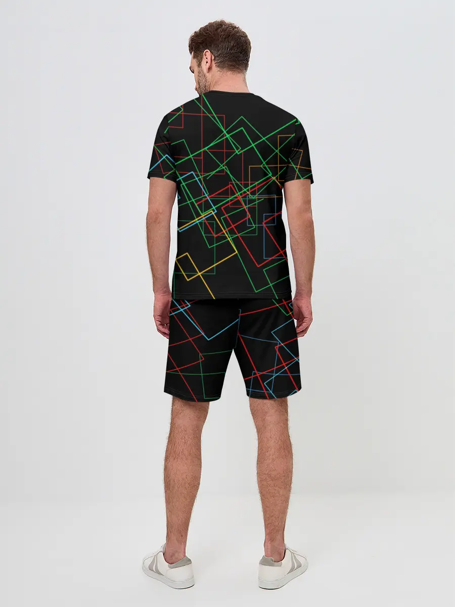 Мужской костюм с шортами / Линейная Абстракция