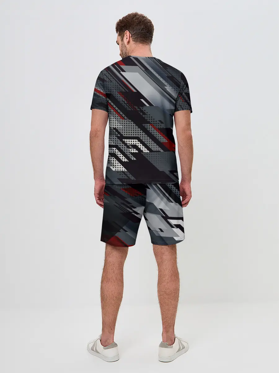 Мужской костюм с шортами / Металлическая текстура