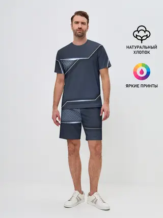Мужской костюм с шортами / Металлическая 3D основа