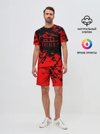 Мужской костюм с шортами / Stalker GSC red