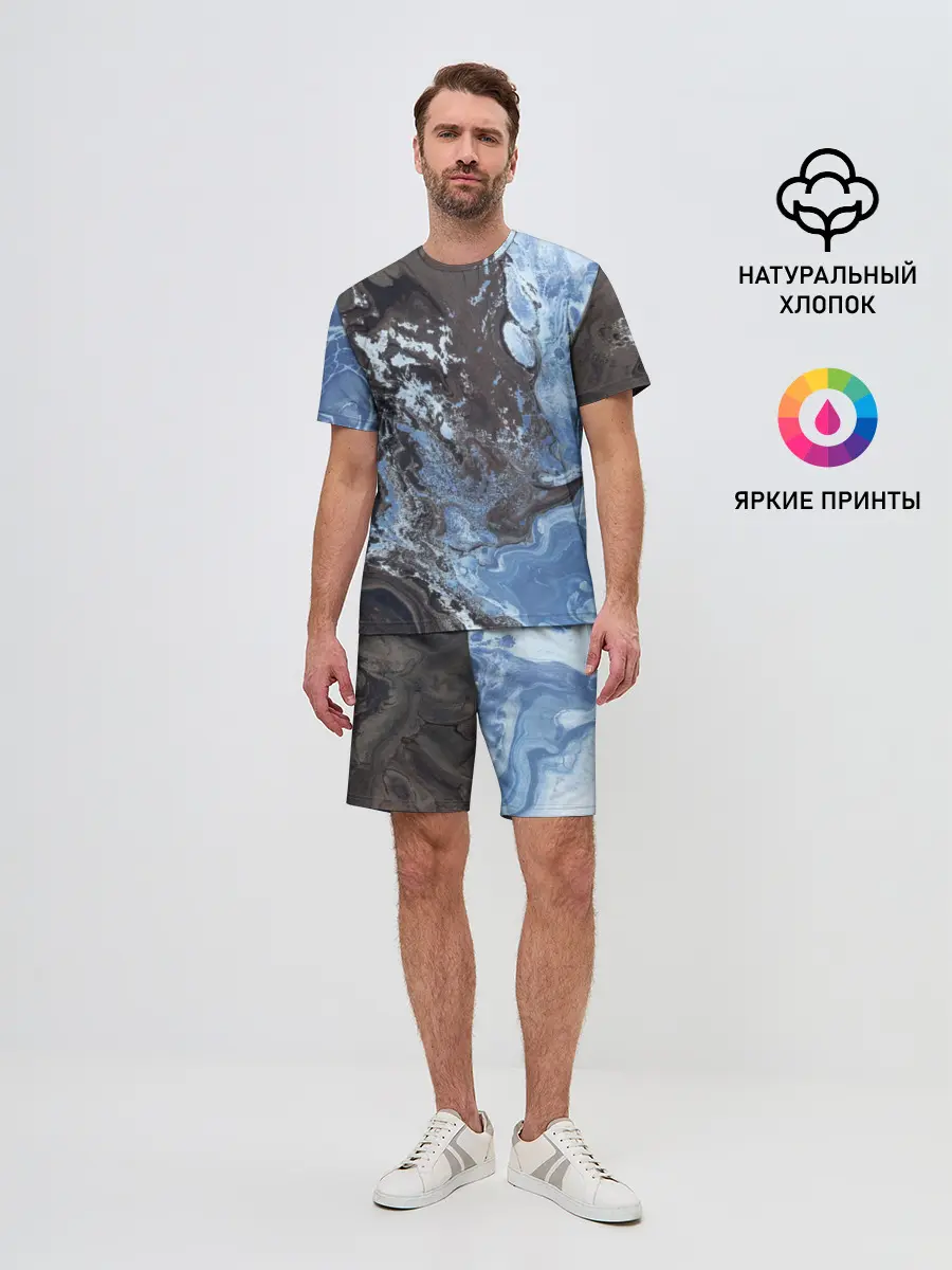 Мужской костюм с шортами / Волны