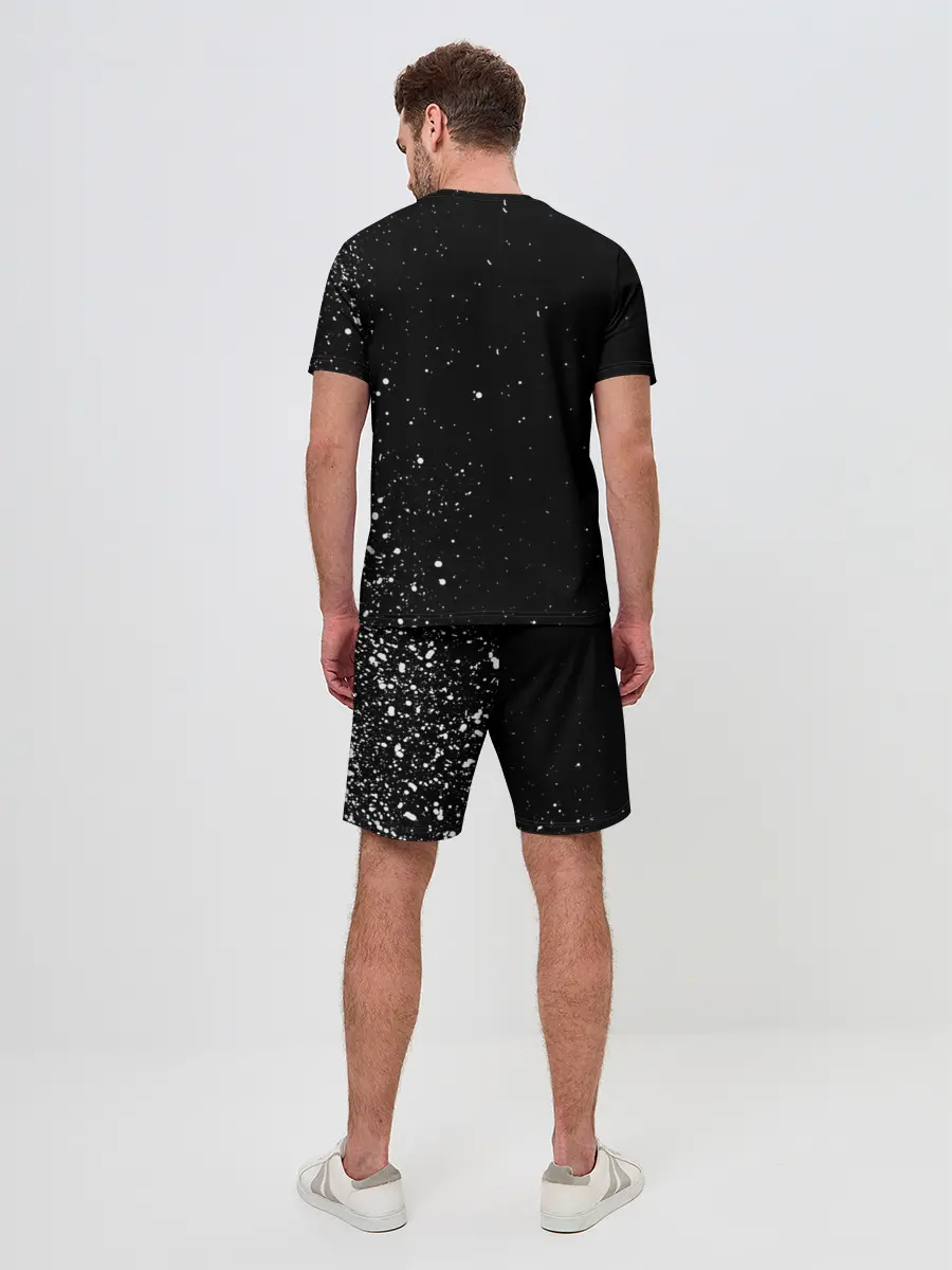 Мужской костюм с шортами / Джоджо чернобелые герои