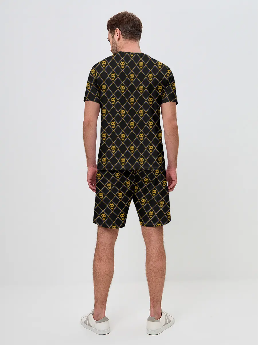 Мужской костюм с шортами / KILLER QUEEN желтый паттерн